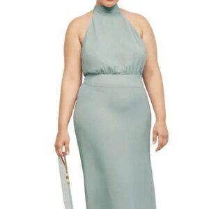 Reformation Lizbeth Sage Low Back Midi Dress